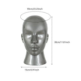 Male Mannequin Head Freestanding Hat Display Stand for Shop Headset Tabletop Gray