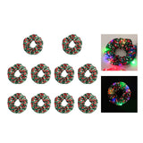 Maxbell 10 Pieces Party Hair Bands Christmas LED Glow Hair Bands for Women Christmas Green