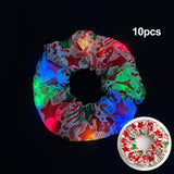 Maxbell 10 Pieces Party Hair Bands Christmas LED Glow Hair Bands for Women Christmas Colorful