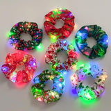 Maxbell 10 Pieces Party Hair Bands Christmas LED Glow Hair Bands for Women Christmas White