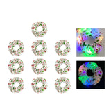 Maxbell 10 Pieces Party Hair Bands Christmas LED Glow Hair Bands for Women Christmas White