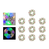 Maxbell 10 Pieces Party Hair Bands Christmas LED Glow Hair Bands for Women Christmas White