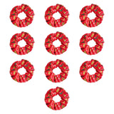 Maxbell 10 Pieces Party Hair Bands Christmas LED Glow Hair Bands for Women Christmas Red