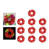 Maxbell 10 Pieces Party Hair Bands Christmas LED Glow Hair Bands for Women Christmas Red