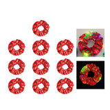 Maxbell 10 Pieces Party Hair Bands Christmas LED Glow Hair Bands for Women Christmas Red