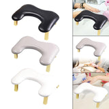 Foldable Manicure Hand Pillow Comfortable Nail Handrest for Home Table Salon black