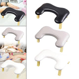 Foldable Manicure Hand Pillow Comfortable Nail Handrest for Home Table Salon black