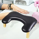 Foldable Manicure Hand Pillow Comfortable Nail Handrest for Home Table Salon black