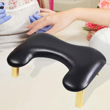 Foldable Manicure Hand Pillow Comfortable Nail Handrest for Home Table Salon black