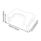 Foldable Manicure Hand Pillow Comfortable Nail Handrest for Home Table Salon Argent