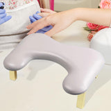 Foldable Manicure Hand Pillow Comfortable Nail Handrest for Home Table Salon Argent