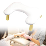 Foldable Manicure Hand Pillow Comfortable Nail Handrest for Home Table Salon White