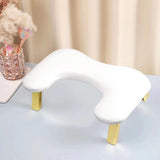 Foldable Manicure Hand Pillow Comfortable Nail Handrest for Home Table Salon White