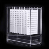 Maxbell Eyelash Extension Storage Case 8 Grids Clear for Individual Eyelash Clusters