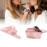 Maxbell Silicone Makeup Pad Storage Makeup Brush Cleaning Mat for Art Supplies Brush Pink