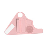 Maxbell Silicone Makeup Pad Storage Makeup Brush Cleaning Mat for Art Supplies Brush Pink