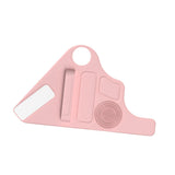 Maxbell Silicone Makeup Pad Storage Makeup Brush Cleaning Mat for Art Supplies Brush Pink