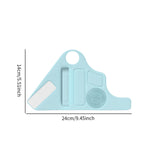 Maxbell Silicone Makeup Pad Storage Makeup Brush Cleaning Mat for Art Supplies Brush Blue