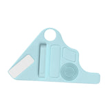 Maxbell Silicone Makeup Pad Storage Makeup Brush Cleaning Mat for Art Supplies Brush Blue