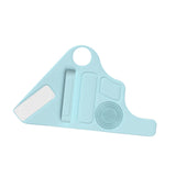 Maxbell Silicone Makeup Pad Storage Makeup Brush Cleaning Mat for Art Supplies Brush Blue