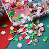 Maxbell Christmas Nail Art Charms Santa Claus DIY Holiday Mixed Shapes for Girls Women