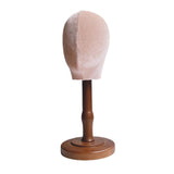 Wig Stand with Wood Base Mannequin Head Hat Stand for Salons Headpieces Home 43cm