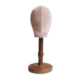 Wig Stand with Wood Base Mannequin Head Hat Stand for Salons Headpieces Home 43cm