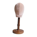 Wig Stand with Wood Base Mannequin Head Hat Stand for Salons Headpieces Home 43cm