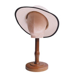 Wig Stand with Wood Base Mannequin Head Hat Stand for Salons Headpieces Home 43cm