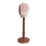 Wig Stand with Wood Base Mannequin Head Hat Stand for Salons Headpieces Home 53cm