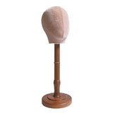 Wig Stand with Wood Base Mannequin Head Hat Stand for Salons Headpieces Home 53cm