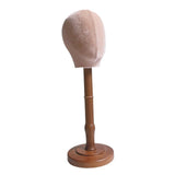 Wig Stand with Wood Base Mannequin Head Hat Stand for Salons Headpieces Home 53cm