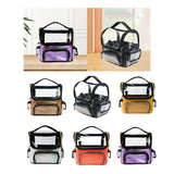 Maxbell Makeup Case Transparent Waterproof Make up Organizer for Women Makeup Artist black
