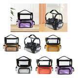 Maxbell Makeup Case Transparent Waterproof Make up Organizer for Women Makeup Artist black
