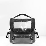 Maxbell Makeup Case Transparent Waterproof Make up Organizer for Women Makeup Artist black