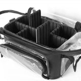 Maxbell Makeup Case Transparent Waterproof Make up Organizer for Women Makeup Artist black