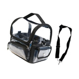 Maxbell Makeup Case Transparent Waterproof Make up Organizer for Women Makeup Artist black