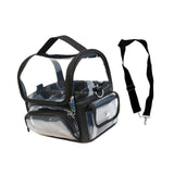 Maxbell Makeup Case Transparent Waterproof Make up Organizer for Women Makeup Artist black