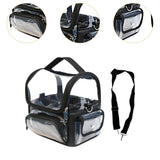 Maxbell Makeup Case Transparent Waterproof Make up Organizer for Women Makeup Artist black