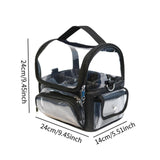 Maxbell Makeup Case Transparent Waterproof Make up Organizer for Women Makeup Artist black