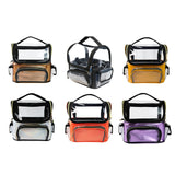 Maxbell Makeup Case Transparent Waterproof Make up Organizer for Women Makeup Artist black