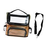 Maxbell Makeup Case Transparent Waterproof Make up Organizer for Women Makeup Artist golden