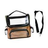 Maxbell Makeup Case Transparent Waterproof Make up Organizer for Women Makeup Artist golden