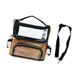 Maxbell Makeup Case Transparent Waterproof Make up Organizer for Women Makeup Artist golden