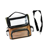 Maxbell Makeup Case Transparent Waterproof Make up Organizer for Women Makeup Artist golden
