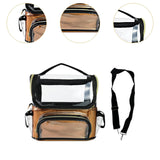 Maxbell Makeup Case Transparent Waterproof Make up Organizer for Women Makeup Artist golden