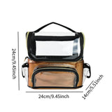 Maxbell Makeup Case Transparent Waterproof Make up Organizer for Women Makeup Artist golden