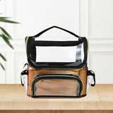 Maxbell Makeup Case Transparent Waterproof Make up Organizer for Women Makeup Artist golden