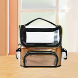 Maxbell Makeup Case Transparent Waterproof Make up Organizer for Women Makeup Artist golden