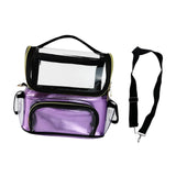 Maxbell Makeup Case Transparent Waterproof Make up Organizer for Women Makeup Artist violet